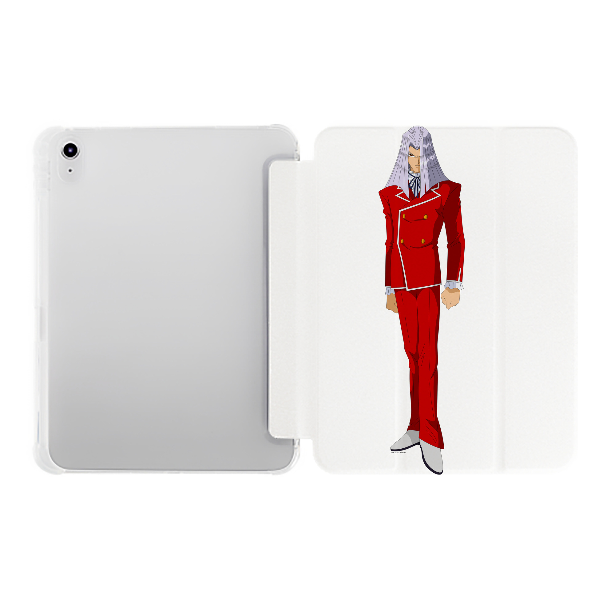 （画像用） 遊☆戯☆王 Yu-Gi-Oh! IPad ケース ペン収納付き 三つ折りスタンド PUレザー×シリコン 対応機種9.5/10.5/10.9インチ